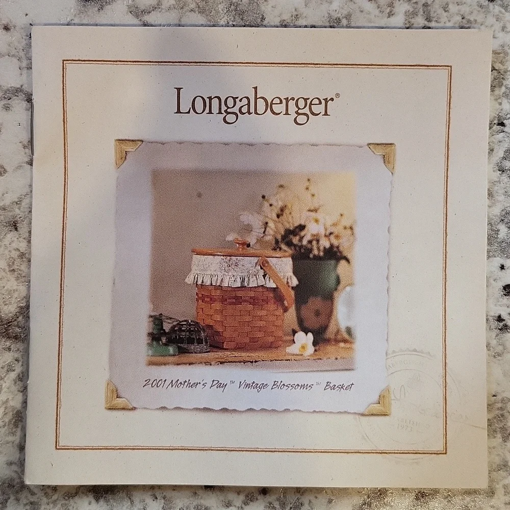 Longaberger Vintage Blossoms Basket Accessories
